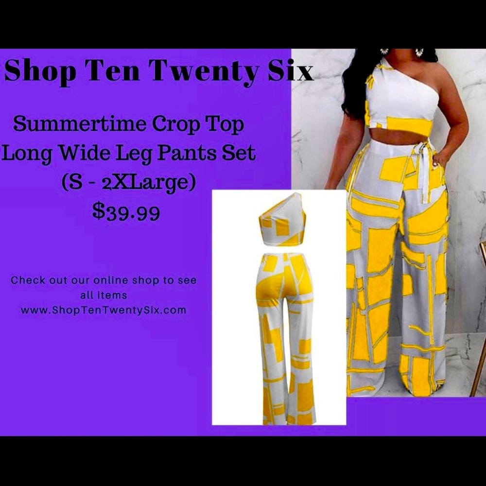 Wide Leg Pants Set